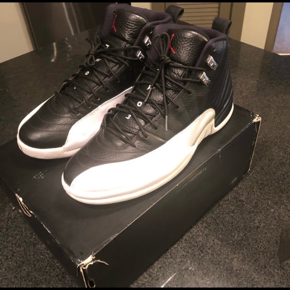Jordan 12 black and white.
